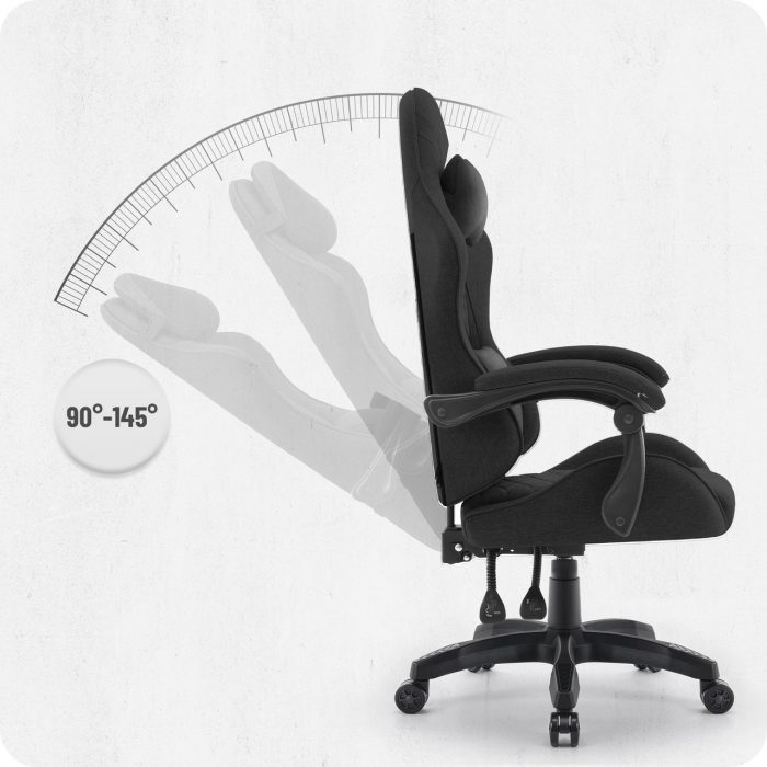 Ігрове крісло CABRO C500 FABRIC Grey black ідеальне поєднання комфорту та стилю для геймерів - Зображення 9