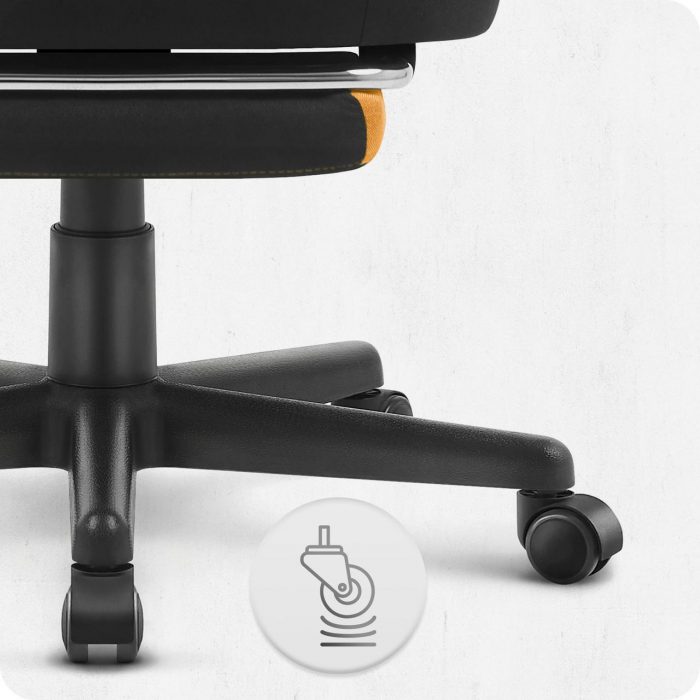 Ігрове крісло Cabro C502 FABRIC Колір-Оранжевий, Чорний стильний дизайн та неперевершений комфорт для геймерів - Зображення 5