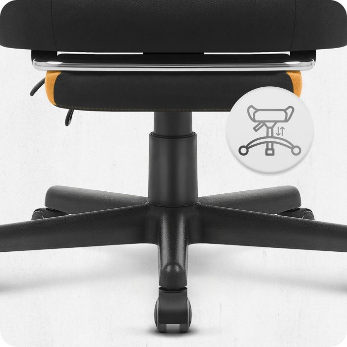 Ігрове крісло Cabro C502 FABRIC Колір-Оранжевий, Чорний стильний дизайн та неперевершений комфорт для геймерів - Зображення 6