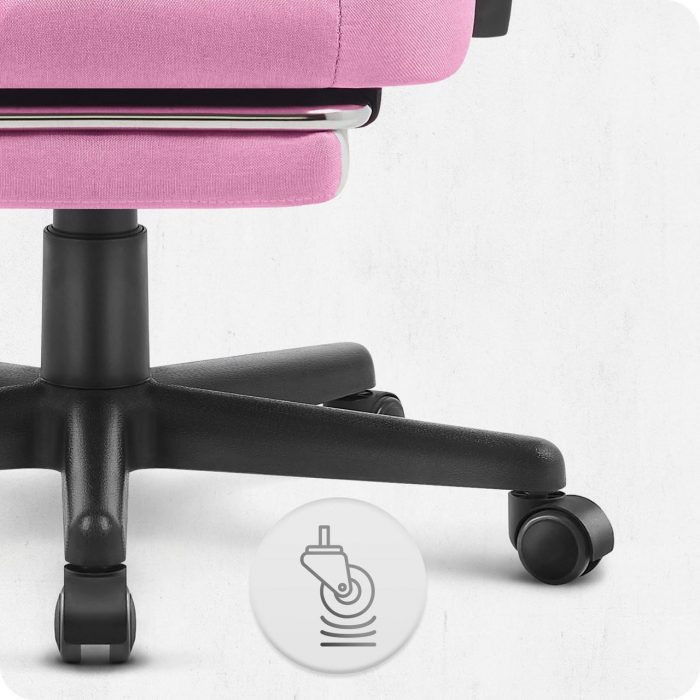 Геймерське крісло Cabro C502 Тканина Рожево-біле стиль та комфорт для геймерів - Зображення 6