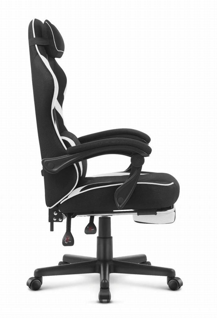 Ігрове крісло Cabro C502 FABRIC чорно-біле елегантність та зручність для геймерів - Зображення 3