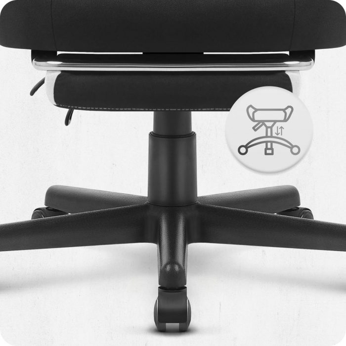 Ігрове крісло Cabro C502 FABRIC чорно-біле елегантність та зручність для геймерів - Зображення 8