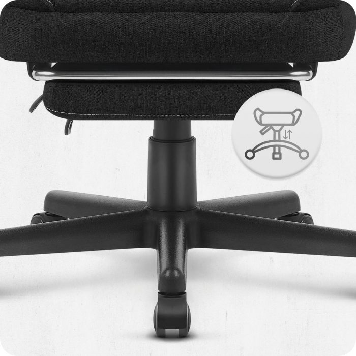 Геймерське крісло Cabro C503 BLACK WHITE елегантність та комфорт для геймерів - Зображення 5