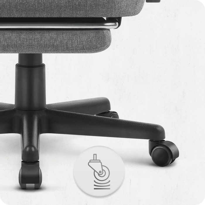 Ігрове крісло CABRO C503 FABRIC Сіре елегантний дизайн та комфорт для геймерів - Зображення 5