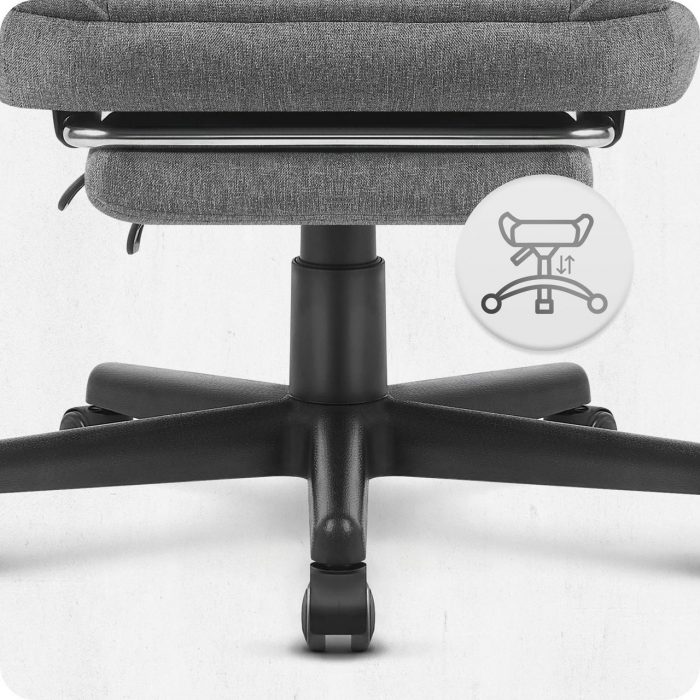 Ігрове крісло CABRO C503 FABRIC Сіре елегантний дизайн та комфорт для геймерів - Зображення 7