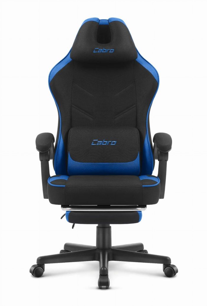 Ігрове крісло CABRO C504 FABRIC FABRIC Чорно-Синій ідеальний вибір для комфорту та стилю геймерів - Зображення 2