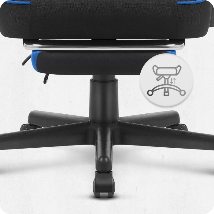 Ігрове крісло CABRO C504 FABRIC FABRIC Чорно-Синій ідеальний вибір для комфорту та стилю геймерів - Зображення 3