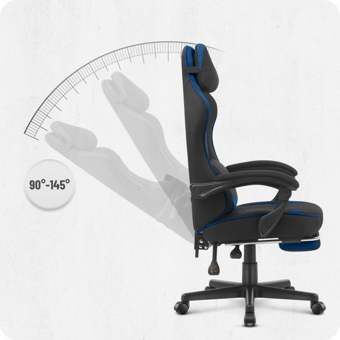 Ігрове крісло CABRO C504 FABRIC FABRIC Чорно-Синій ідеальний вибір для комфорту та стилю геймерів - Зображення 8