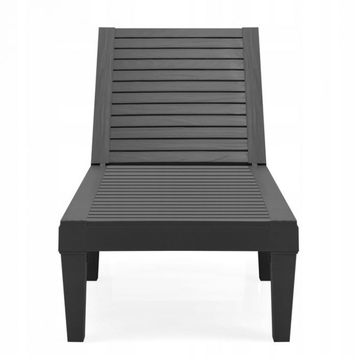 Шезлонг пластиковий чорний Costway OP70808BK поєднання якості та елегантності для вашого двору - Зображення 2