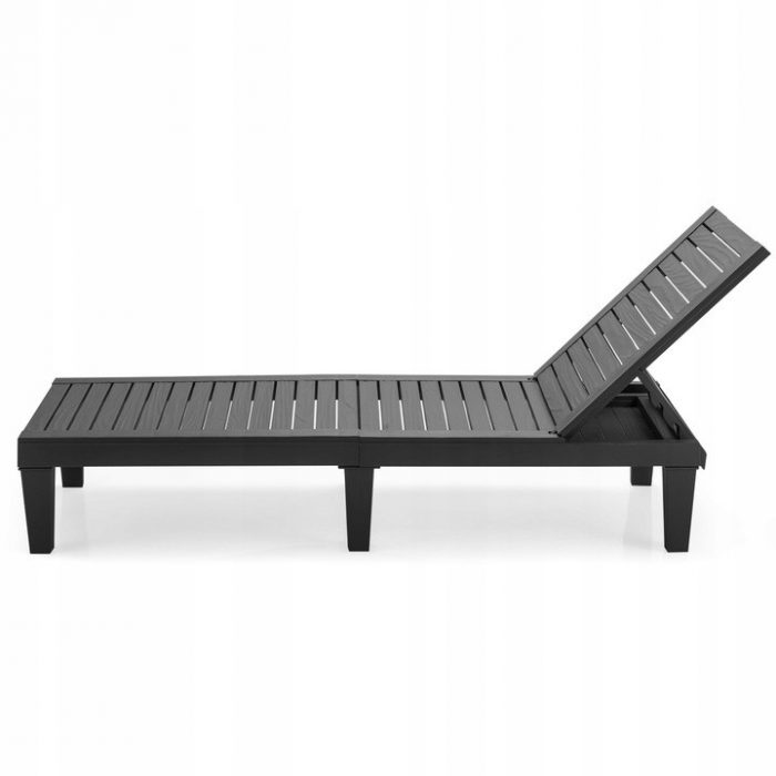 Шезлонг пластиковий чорний Costway OP70808BK поєднання якості та елегантності для вашого двору - Зображення 5