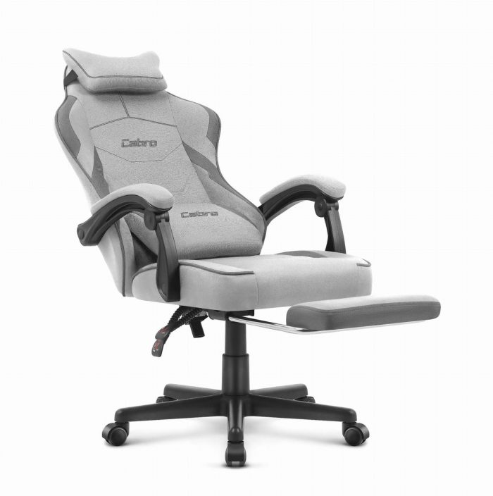 Ігрове крісло Cabro C502 fabric Колір: сіро-чорний комфорт та стиль для геймерів - Зображення 4