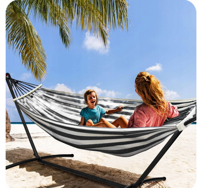 Садовий гамак з каркасом KMDW31 - Зображення 2