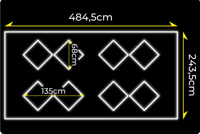 Світлодіодна панель LumiOn 484,5 x 243,5 см біла сучасне та енергоефективне освітлення для вашого інтер'єру - Зображення 2