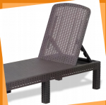Шезлонг пластиковий сірий DELUXE CORFU Y2242 - лежак для комфортного відпочинку - Зображення 4