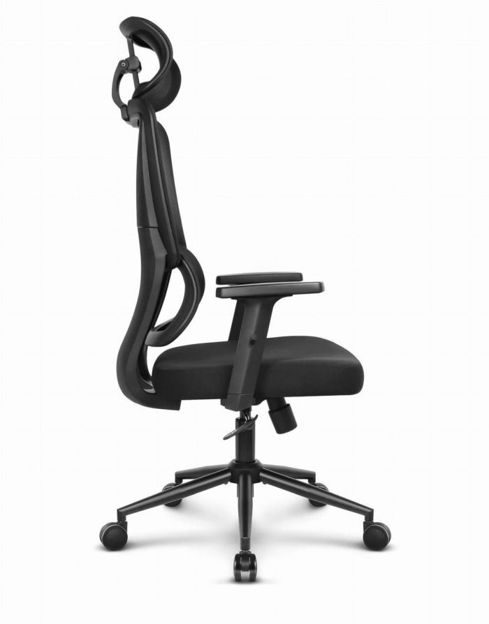 Офісне крісло CABRO C506 тканинне чорна тканина зручність та стиль у чорній тканині для роботи та комфорту - Зображення 3