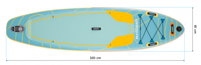 SUP дошка Urbogym Gale 320см стабільність і комфорт для водного відпочинку - Зображення 3