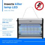 УФ-лампа для знищення мух і комах Adler AD 7940 LED - Зображення 10