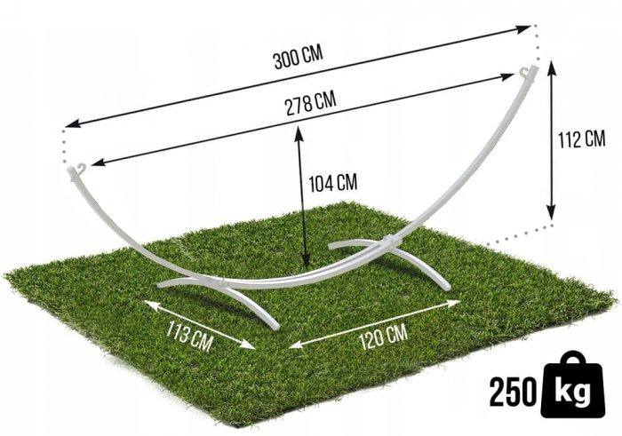 bialy Каркас для гамака Go Garden OASIS WHITE до 250 кг Елегантність та надійність - Зображення 7