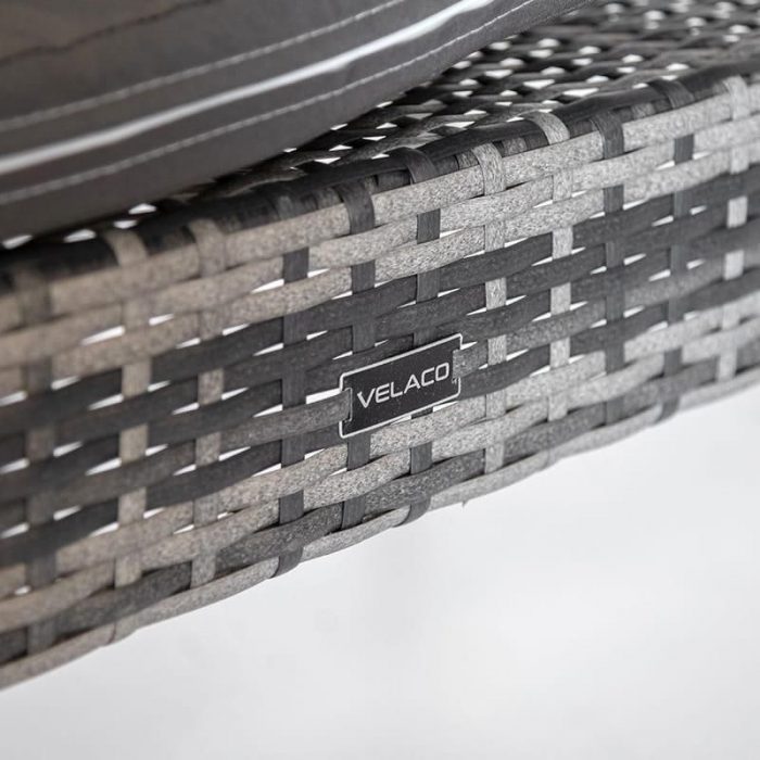 Набір садових меблів Velaco LUIZA-GR сірий ротанг- елегантність та комфорт на вашій терасі - Зображення 4