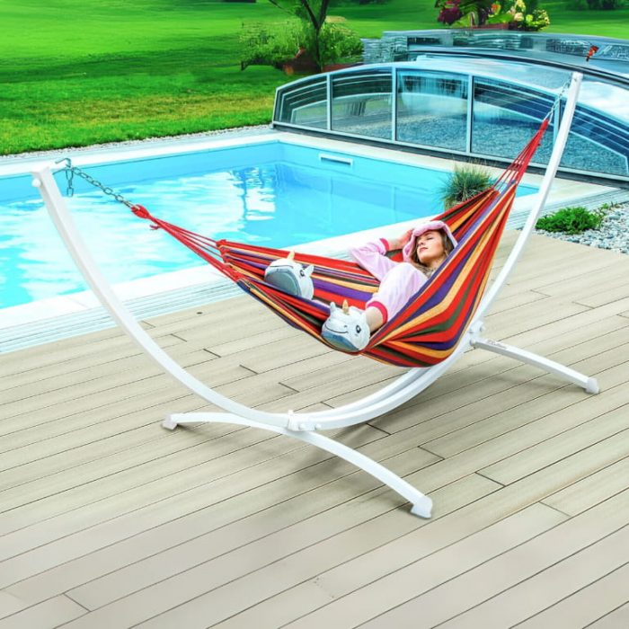 d236e571a476e6a4e496d5d539a0918d Каркас для гамака Go Garden OASIS WHITE до 250 кг Елегантність та надійність - Зображення 8