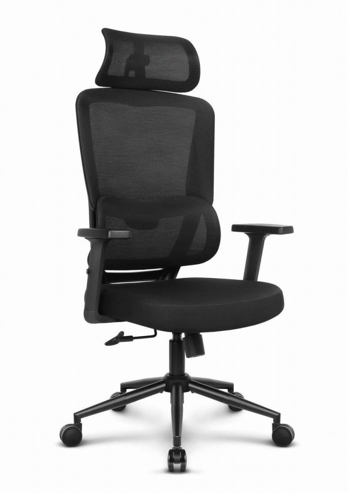 Офісне крісло CABRO C506 тканинне чорна тканина зручність та стиль у чорній тканині для роботи та комфорту - Зображення 2