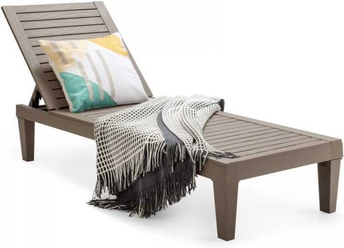 ffceb833-46a5-4835-8149-5f2ae477daa0_i-costway-lezak-ogrodowy-z-regulowanym-oparciem-op70808cf Шезлонг пластиковий бежево-коричневий Costway OP70808CF ,комфорт та стиль для вашого саду - Зображення 5