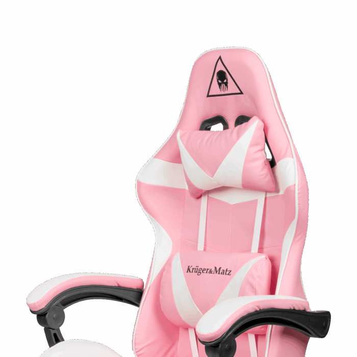 Ігрове Геймерське Крісло Kruger&Matz GX-150 біло-рожевий KM0790-P - Зображення 4