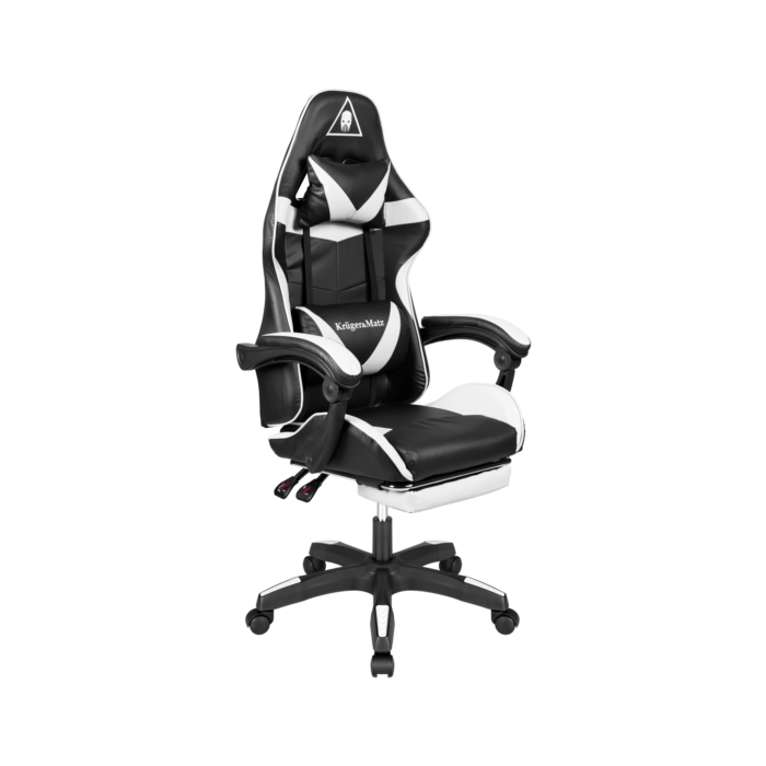 Ігрове Геймерське Крісло Kruger&Matz GX-150 чорно-біле KM0790-BW - Зображення 3
