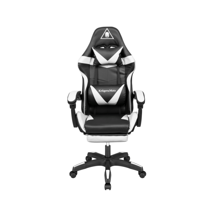 Ігрове Геймерське Крісло Kruger&Matz GX-150 чорно-біле KM0790-BW - Зображення 4