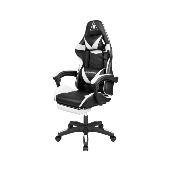 Ігрове Геймерське Крісло Kruger&Matz GX-150 чорно-біле KM0790-BW - Зображення 9