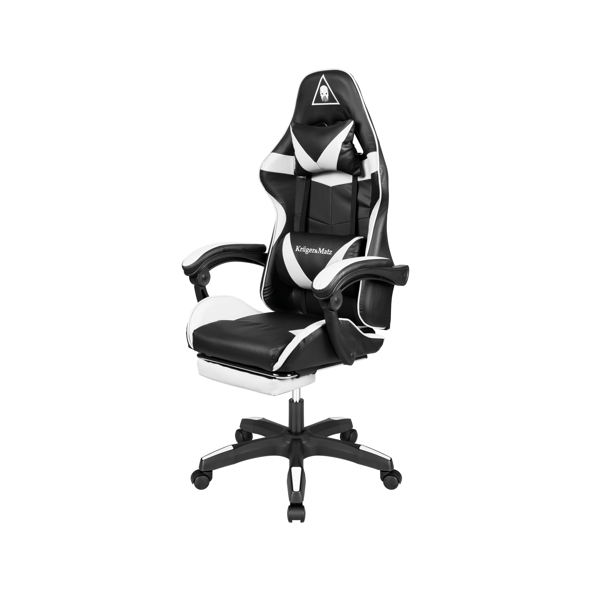 fotel-gamingowy-kruger-matz-gx-150-czarno-bialy-9d85b7d5501248ae93b07113846f9257-698803d9 Ігрове Геймерське Крісло Kruger&Matz GX-150 чорно-біле KM0790-BW - Зображення 1