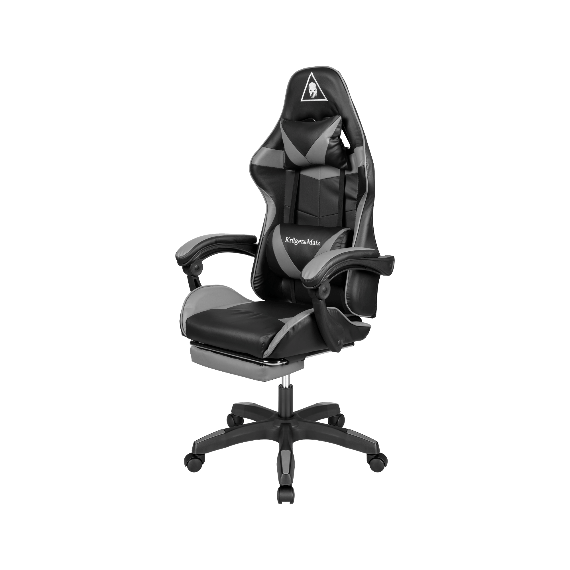 fotel-gamingowy-kruger-matz-gx-150-czarno-szary-93ce58c6b8b6457f849b4fd25be64488-679cb520 Ігрове Геймерське Крісло Kruger&Matz GX-150 чорно-сірий KM0790-G - Зображення 1