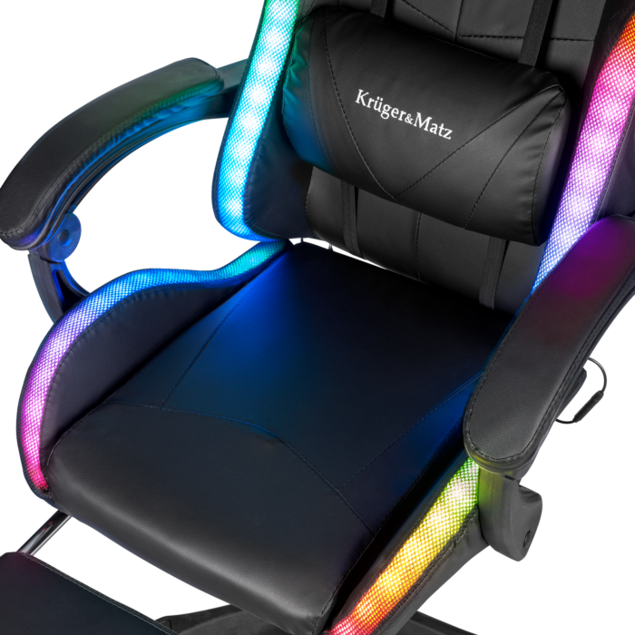 Ігрове Геймерське Крісло&Kruger Matz GX-150 Black LED KM0790-BLED - Зображення 4