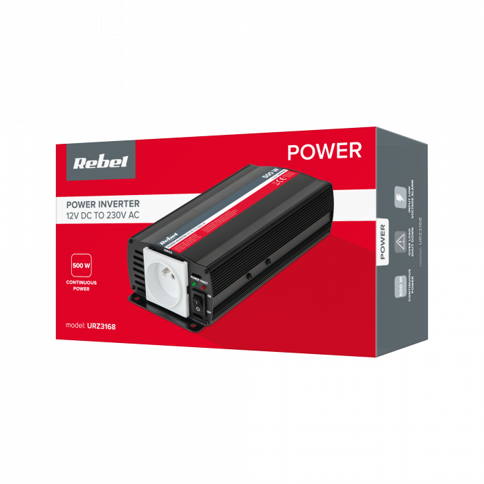 Автомобільний перетворювач напруги Інвертор REBEL на 500 Вт - Зображення 4