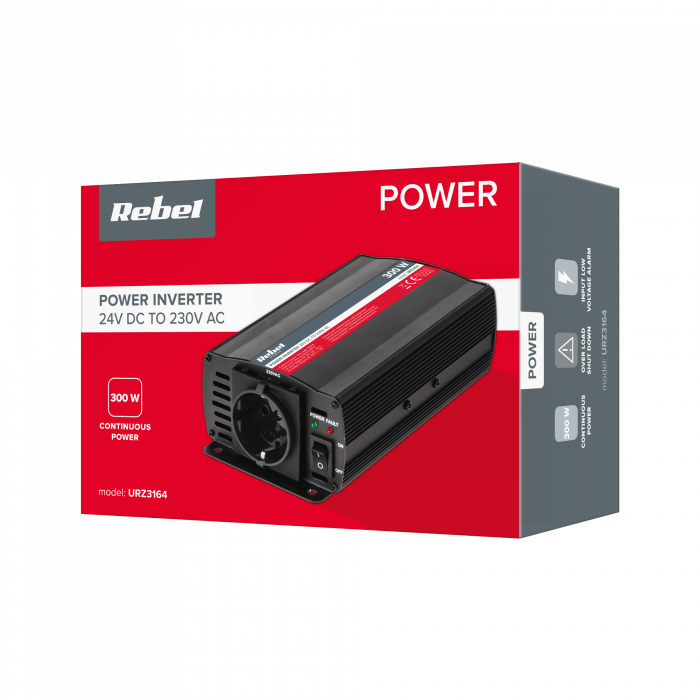 Автомобільний перетворювач напруги Інвертор REBEL на 300 Вт - Зображення 4