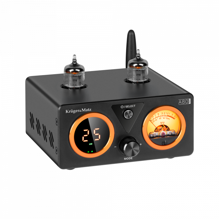 Ламповий стерео підсилювач Kruger&Matz A80-PRO - Зображення 2