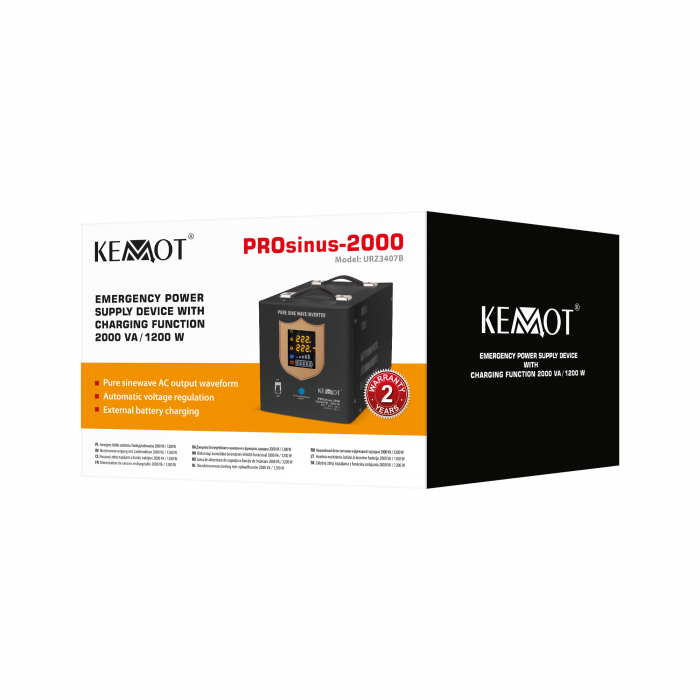 Джерело безперебійного живлення Kemot PROsinus-2000 URZ3407B - Зображення 4