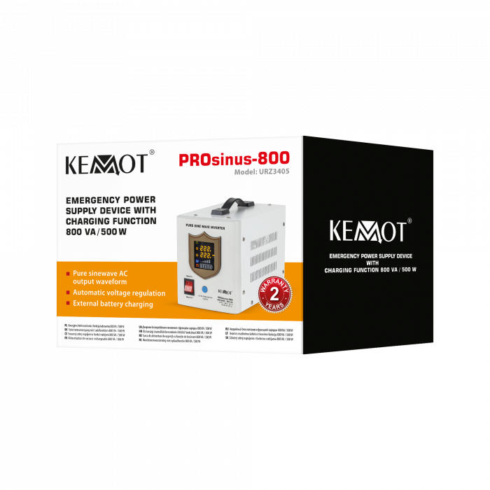 Джерело безперебійного живлення Kemot PROsinus-800 URZ3405 - Зображення 4