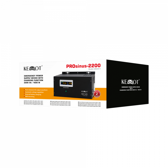 Джерело безперебійного живлення Kemot PROsinus-2200W URZ3411 - Зображення 4