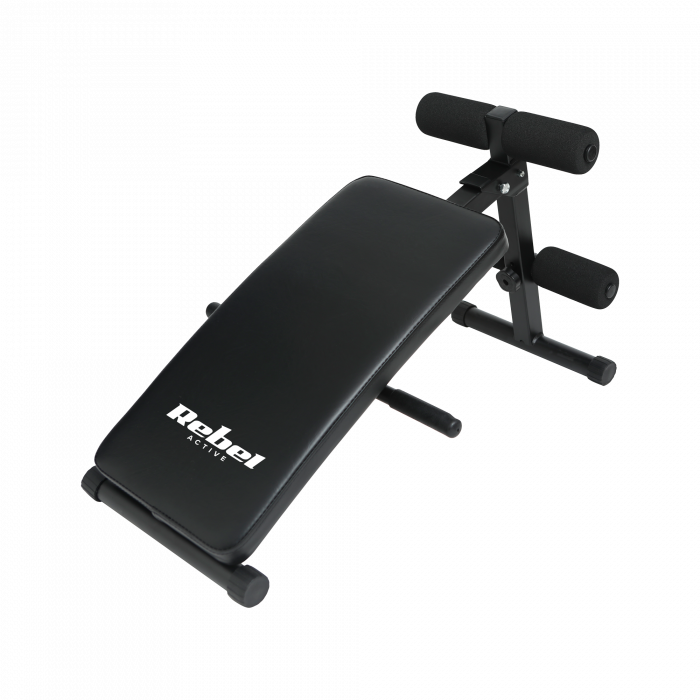 Похила тренажерна лава REBEL ACTIVE для тренування м'язів преса RBA-2005 - Зображення 2
