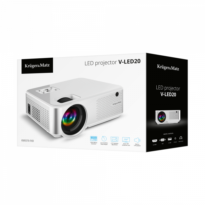 Світлодіодний проектор Kruger&Matz V-LED20 - Зображення 9