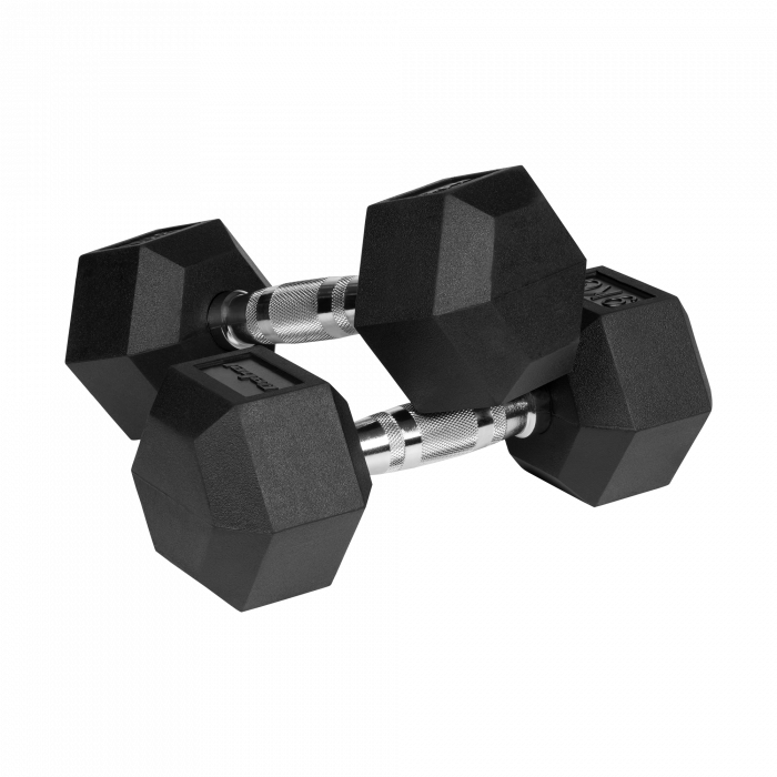 Гантелі чавунні прогумовані HEX ​​2х9 кг Rebel Active RBA-2325-09 - Зображення 2