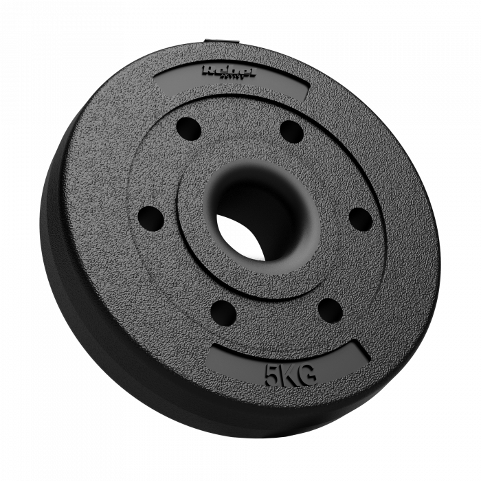 Набір бітумних гир 4х5 кг для олімпійських штанг Rebel Active RBA-2138 - Зображення 2