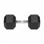 Гантель чавунна прогумована HEX 22,5 кг Rebel Active RBA-2325-22.5 - Зображення 2