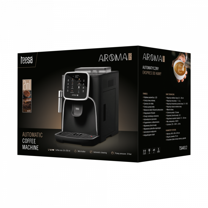 Автоматична кавова машина Teesa Aroma 750 з помолом TSA4012 - Зображення 11