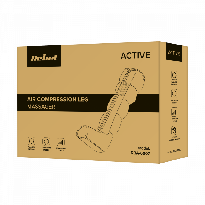 Бездротовий апарат для лімфодренажу ніг Rebel Active RBA-6007 - Зображення 6