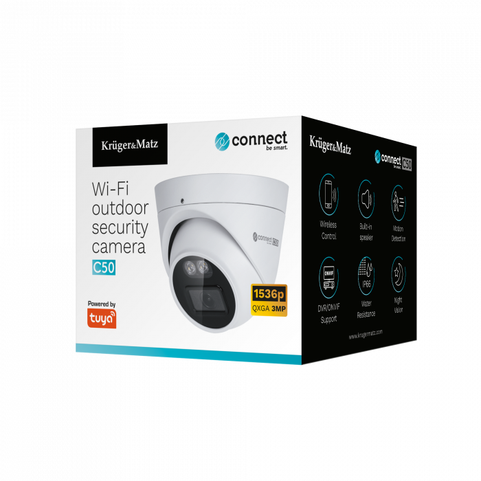 Вулична Wi-Fi камера відеонагляду Kruger&Matz Connect C50 KM2209 - Зображення 7