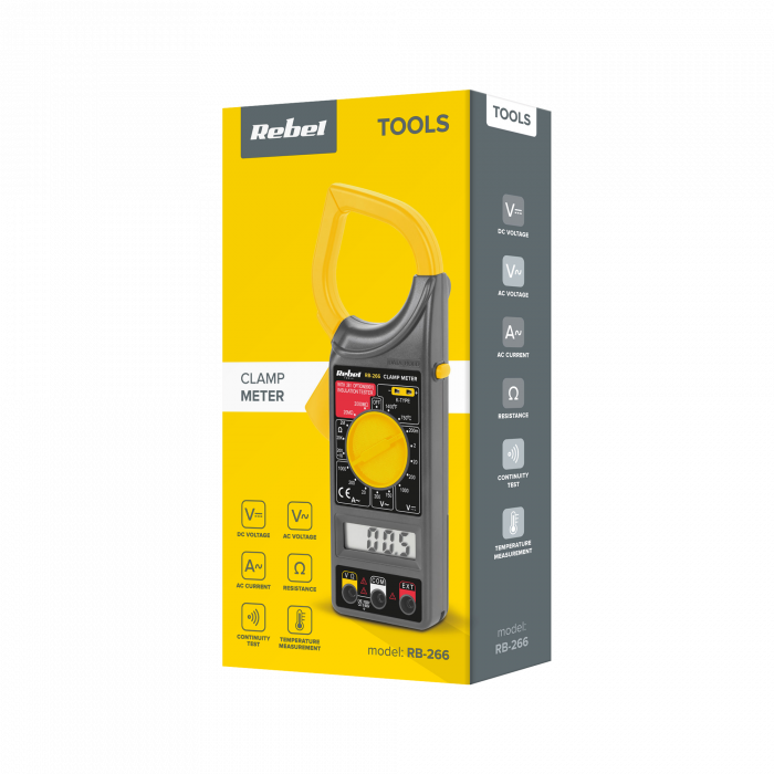 Кліщі Вимірювач Струму Rebel Tools RB-266 MIE-RB-266 - Зображення 5