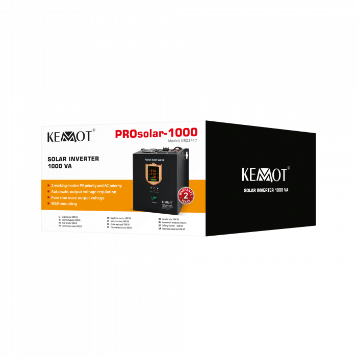 Сонячний перетворювач Інвертор KEMOT PROsolar-1000 URZ3417 - Зображення 4