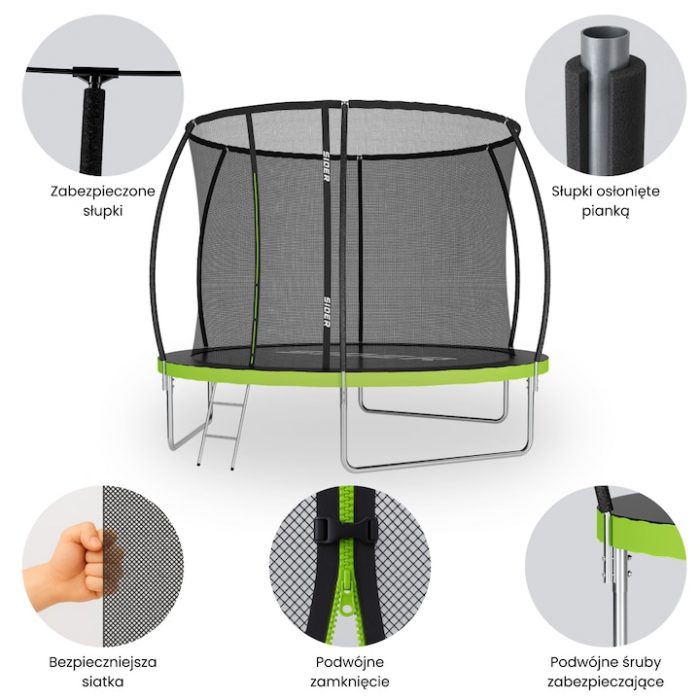 Батут з внутрішньою сіткою Sider 312 см  10FT(304-312см) - Зображення 2